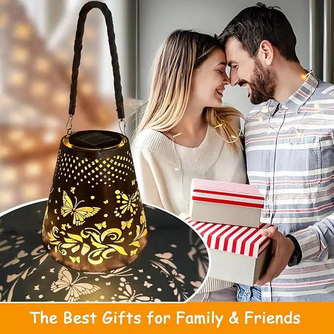 Hanging Solar Lanterns Outdoor Waterproof Butterfly Solar Lights Metal Outdoor Decor, LED Decorative Solar Garden Lights for Garden, Backyard, Tree, Porch(1 Pack) by GreenHaven Gardens