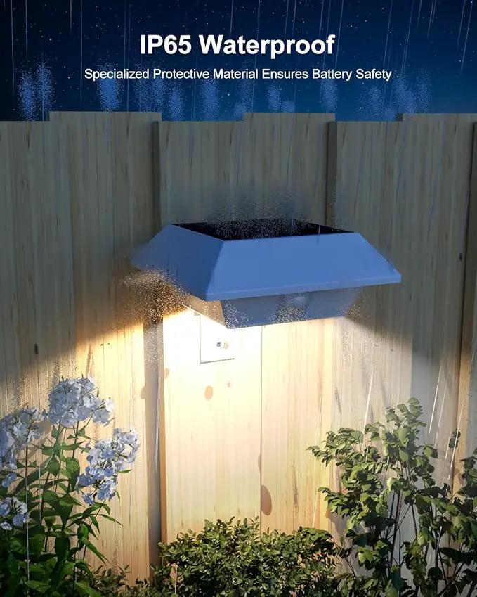 8 Pack White Solar Powered Gutter Lights Outdoor Decorative Waterproof 12 LEDs Yard Lamp for Lighting Fence, Railing, Outside Wall, Deck, Garden, Path, Backyard, Walkway, Patio, Holeless Installation by GreenHaven Gardens