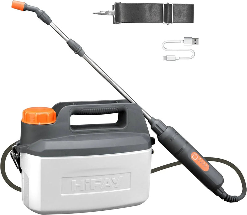 ES4-PRO Electric Sprayer 1 Gallon Built-in 4000mAh,Rechargeable Battery Powered Sprayer with Telescopic Wand,Plant Mister,Kitchen Cleaning,Indoor Watering Can for Plants (White) by GreenHaven Gardens