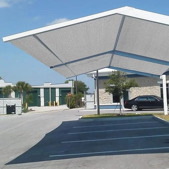 Eden's Decor Straight Flat-Edged Sun Shade Sail Rectangular 16' x 19' Grey UV-Blocking Outdoor Canopy Fabric Cloth Awning for Pergola Patio Garden Backyard Custom Size by GreenHaven Gardens