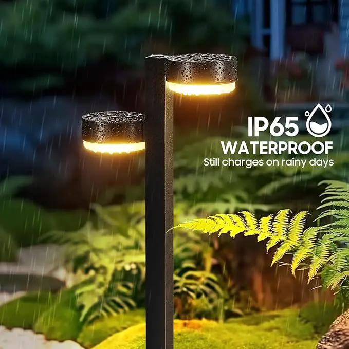 Solar Pathway Lights Outdoor, 6 Pack Dual-Head Solar Lights Outdoor Waterproof Super Bright Up to 12Hrs, Auto On/Off Garden Light for Yard Patio Path Walkway Driveway Outside Decor by GreenHaven Gardens