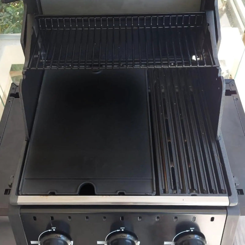 2-in-1 Reversible 17.48” x 12.48” Pre-Seasoned 11242 Cast Iron Griddle for Broil King Baron, Crown, Crown Pellet Series Grill, Flat Griddle Top Plate for Gas Stove/Charcoal/Electric/Propane/Gas Grill by GreenHaven Gardens