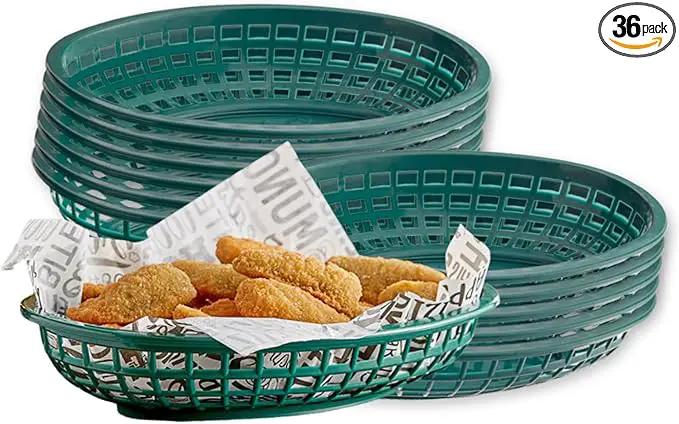 TableCraft Products C1074FG Cash and Carry Basket, Oval, Green (Pack of 12) by GreenHaven Gardens