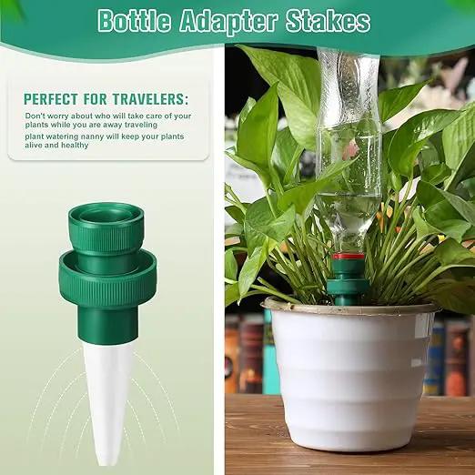 Patelai Terracotta Plant Watering Spikes Self to Use with Cola Bottles Houseplant Watering Stakes Automatic Irrigation System(15 Pack,White) by GreenHaven Gardens