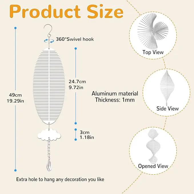 Sublimation Wind Spinner Blanks, 10 Pack 10 Inch 3D Aluminum Metal Hanging Wind Spinner Bulk for Garden Yard Outdoor, Window Porch Decoration for Heat Press Transfer DIY (6. Fish-10pcs) by GreenHaven Gardens