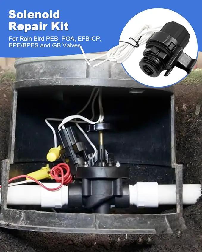 Solenoid Repair Kit Fit for Rain and Rain Bird PGA PEB and PESB Valves Replacement Solenoid 236239 by GreenHaven Gardens