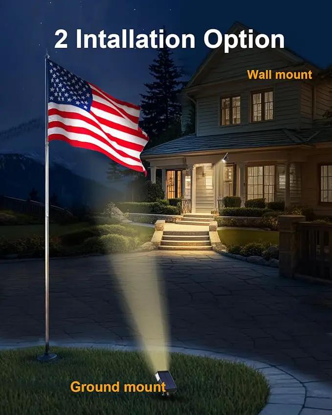 6 Pack Solar Powered Outdoor Spot Lights Outside Waterproof 20 LEDs Landscape Spotlights Dusk to Dawn for House Yard Tree, Plants, Walls, Path, Garden, Statues, Superior Accent Lamp Warm White by GreenHaven Gardens