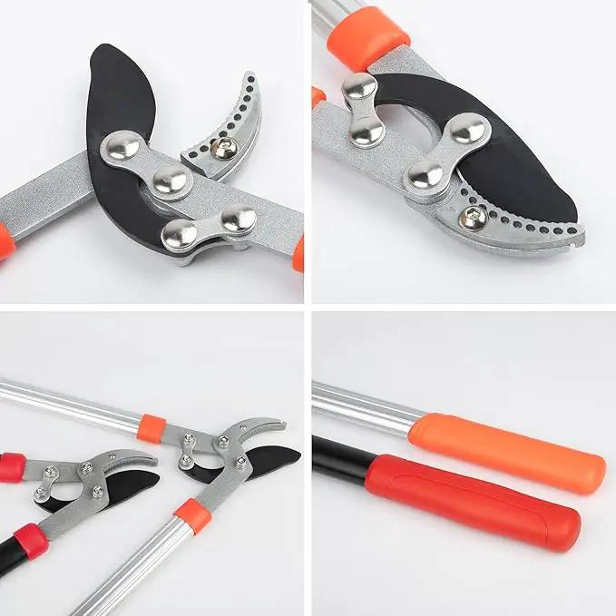 Heavy Duty Garden Lopper Pruning Shears, Aluminum Alloy or Carbon Steel, Tree Branch Cutter with Non-slip Handle, Labor-saving Gardening Tools, Yard, Orchard (Vigorously cut black steel) by GreenHaven Gardens