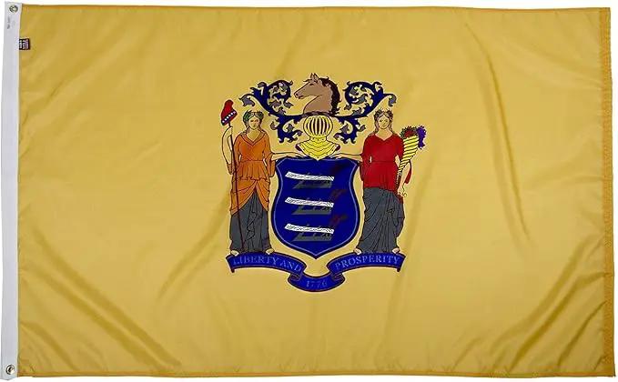FlagSource New Jersey Nylon State Flag, Made in the USA, 3x5' by GreenHaven Gardens