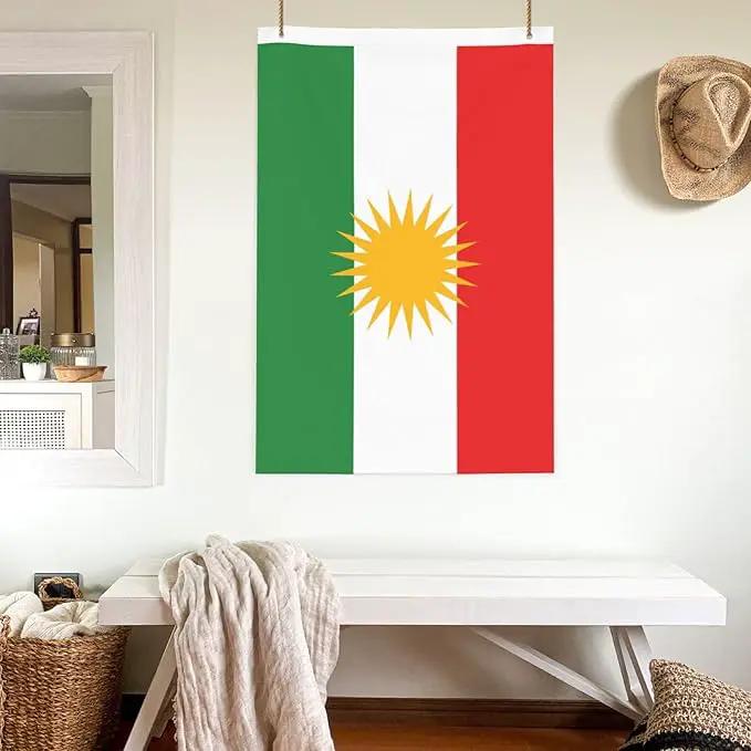 Kurdistan Flag Kurdish Kurds Flag Garden Yard House 2x3 ft Flags Double Sided Print Banner Indoor Outdoor Party Home Decorations for Boat Dorm House Balcony by GreenHaven Gardens