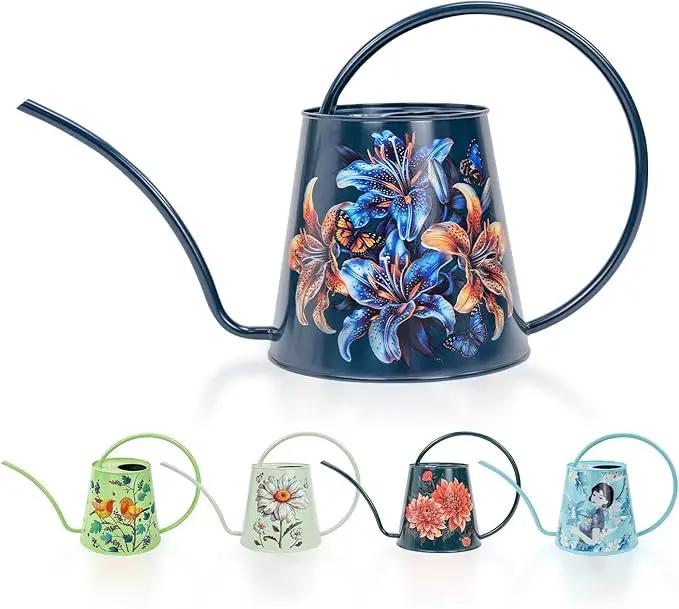 Berry&Bird House Plants Watering Can - Indoor&Outdoor 1/2 Gallon Stainless Steel Water Can with Long Spout Garden Decoration for Flower Bonsai Succulent Gardening Large Watwer Bottle (Lilium Brownii) by GreenHaven Gardens