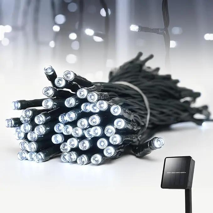 Solar String Lights for Outside,50ft Solar Lights Outdoor Waterproof 100 Led Solar Fairy Lights 8 Lighting Mode Solar String Lights Idea for Garden,Courtyards,Trees(Cool White) by GreenHaven Gardens