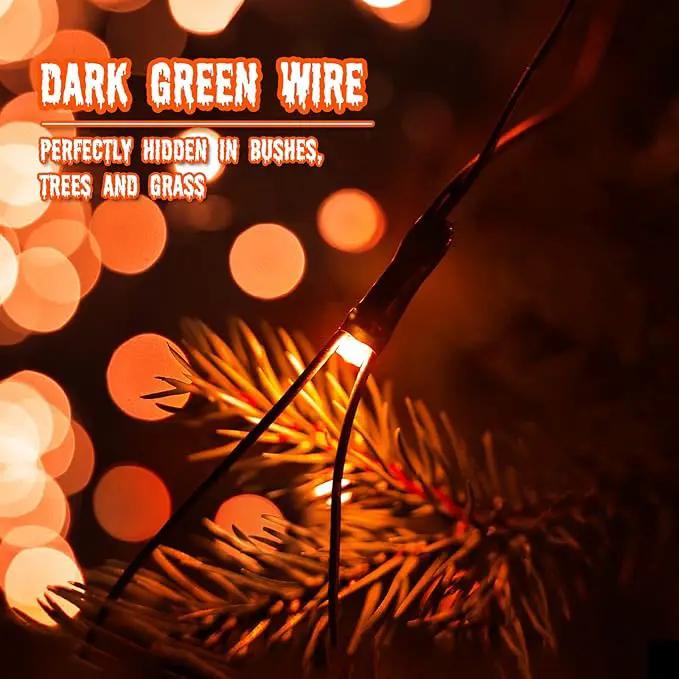 Orange Net Lights Outdoor Waterproof - 360 LED With Remote, 12x5 ft Extendable 8 Modes Christmas Lights for Thanksgiving Bushes Gazebo Lawn Garden Shrubs Tree Backyard by GreenHaven Gardens