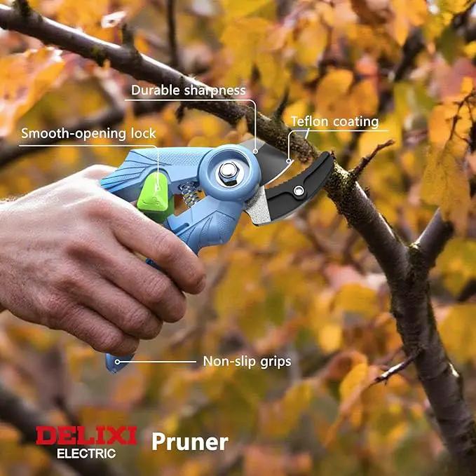 DELIXI Pruning Shears Anvil Garden Clippers, 1/2-Inch Cut Capacity Hand Pruners, Stainless Steel Blade with Non-Stick Coating, Ergonomic Small-Hand Design for Dry and Hard Branches by GreenHaven Gardens