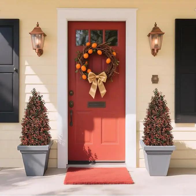 3ft Artificial Boxwood Topiary Trees (Set of 2) - UV Resistant Faux Plants for Outdoor/Indoor, Realistic 36in Fake Bushes and Shrubs for Front Porch, Planter, Patio - Low Maintenance & Evergreen by GreenHaven Gardens
