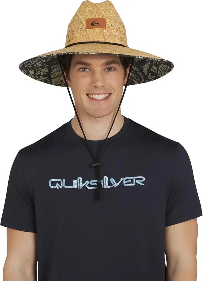Quiksilver Men's Wide Brim Outdoor Lifeguard Straw Sun Hat by GreenHaven Gardens
