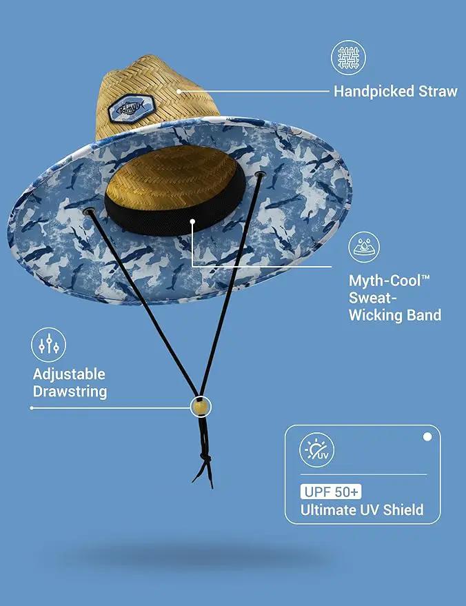 Palmyth Straw Hat for Men & Women Sun Hats, Beach Hat, Fishing Hat Wide Brim UPF 50+ Sun Protection by GreenHaven Gardens