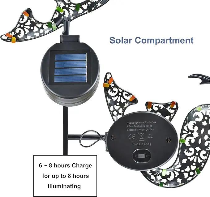 ARTER Solar Garden Lights, Green Mermaid Marine Nautical Themed Outdoor Waterproof Stake With 3.6 Feet 22 LED Fairy Lights for Pathway, Yard, Patio, Lawn, Swimming Pool, 37" Tall (Pack of 1) by GreenHaven Gardens