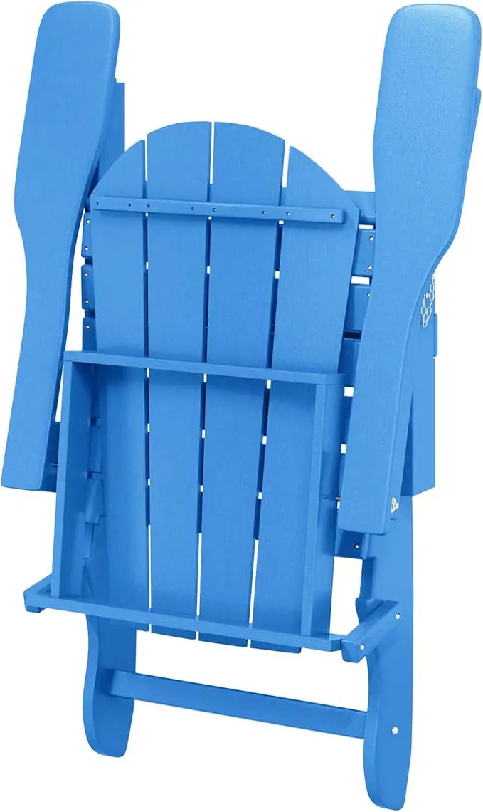 Westin Outdoors Laguna WO Home Outdoor Adirondack Folding Chair Lounger Seat Traditional Retro Home Furniture for Beach, Balcony, Backyard, Lawn, Patio, Pool, Deck, Garden (Pacific Blue) by GreenHaven Gardens