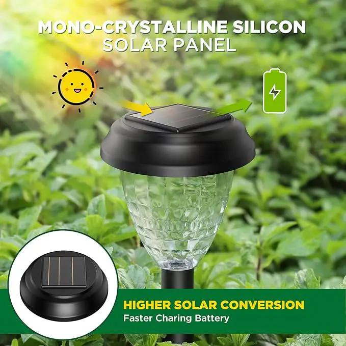 Super Bright Solar Lights Outdoor Waterproof 10 Pack, Dusk to Dawn Up to 12 Hrs Solar Powered Pathway Garden Lights Auto On/Off, LED Landscape Lighting Decorative for Walkway Patio Yard by GreenHaven Gardens