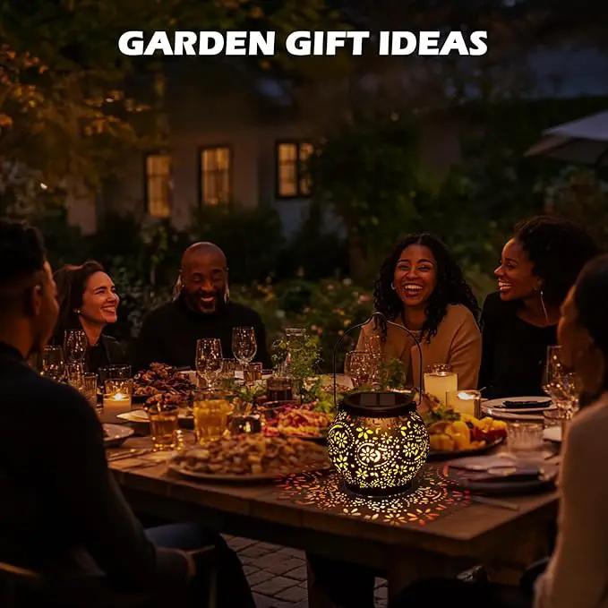 LeiDrail Hanging Solar Lanterns 2 Pack Solar Lanterns Outdoor Waterproof Garden Metal Decorative Light for Yard Patio Tree Tabletop Landscape by GreenHaven Gardens