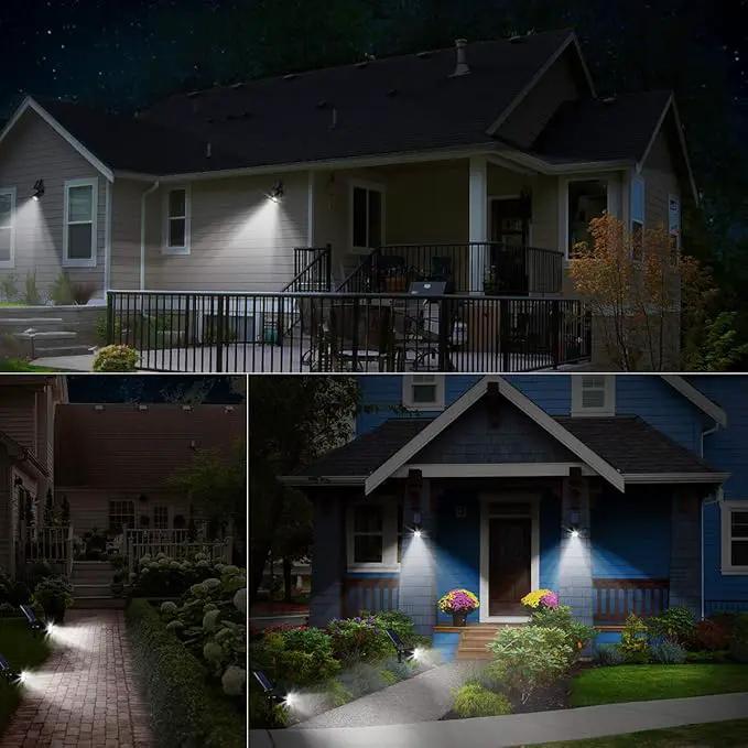 URPOWER Solar Lights Outdoor, 2-in-1 Waterproof Adjustable Solar Spotlights Outdoor Wall Light, Dusk-to-Dawn Solar Powered Landscape Lights for Backyard/Garden/Pathway/Pool/Porch (4Pack, Cool White) by GreenHaven Gardens