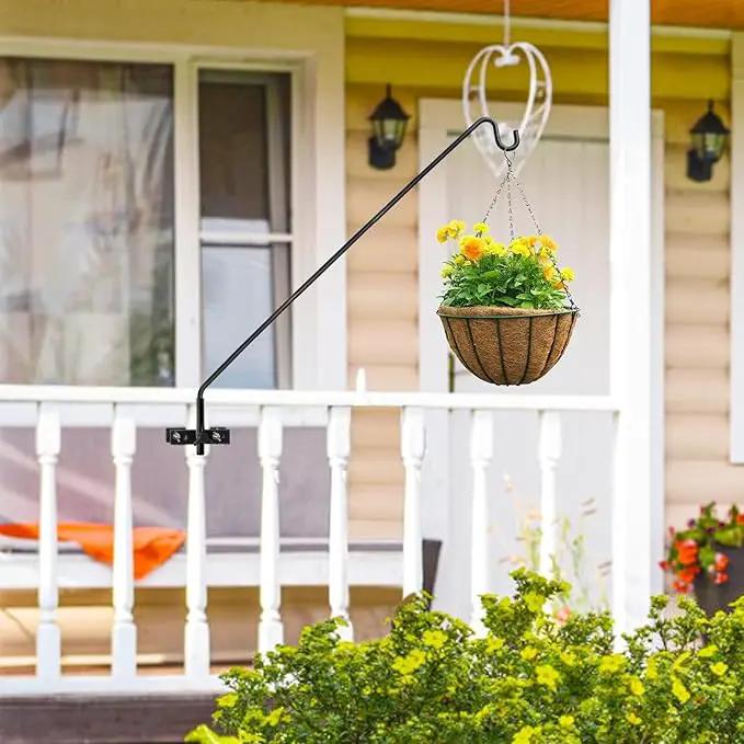 ERYTLLY Extended Rail Hook Fence Deck Heavy Duty Bird Feeder Hook 360 Degree Rotary and Length Adjustable Plant Bracket for Bird Feeders, Planters, Suet Baskets, Lanterns, Wind Chimes and More by GreenHaven Gardens
