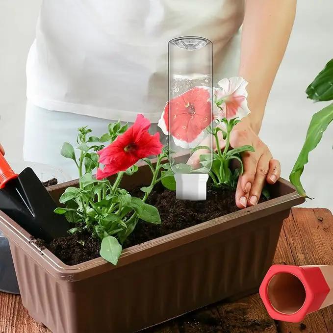6 Sets Plant Watering Devices Include Terracotta Self Watering Spikes and 26 oz Plastic Bottles, Slow Release Vacation Insert Automatic Plant Waterer Device (Clear and Mixed Color) by GreenHaven Gardens