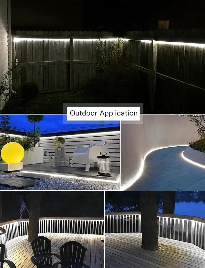 AIMENGTE LED Strip Lights, 240 LEDs, 6500K Cool White, Waterproof Indoor & Outdoor Rope Lights for Room, Garden, Patio, Kitchen, Bedroom, Living Room, and Under Cabinet Decoration, AC 110V by GreenHaven Gardens
