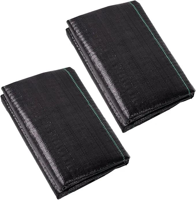 2.4oz-2 Pack 4x50FT Weed Barrier Landscape Fabric - Durable Weed Block Gardening Ground Cover Mat, Woven Geotextile Fabric for Underlayment, Commercial Driveway Stabilization, Weed Control Cloth by GreenHaven Gardens