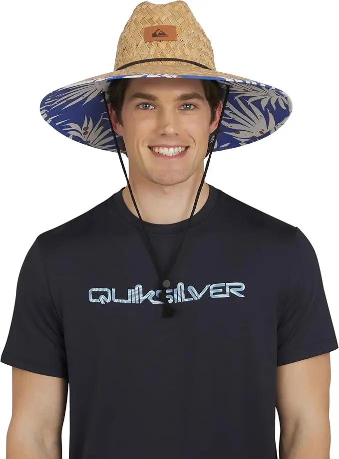 Quiksilver Men's Wide Brim Outdoor Lifeguard Straw Sun Hat by GreenHaven Gardens