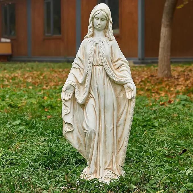 Virgin Mary Statue, Outdoor Garden Religious Decorations, Outdoor Mother Mary Statue, Garden Sculptures & Statues for Home Yard Patio Lawn Deck Hallway by GreenHaven Gardens