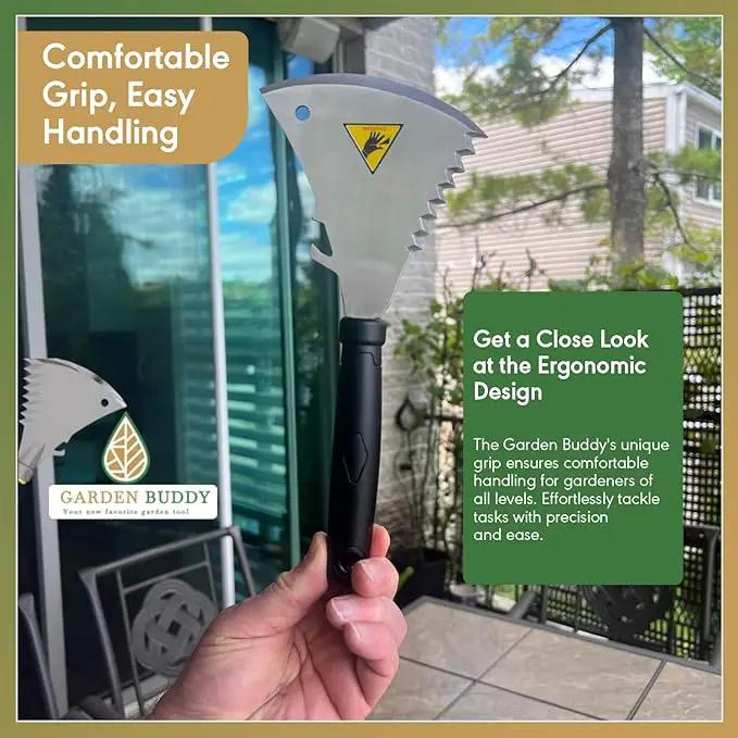 Garden Tool - Yard Tool - Lawn Care - Unique Design - Multifunctional - Hand Garden Tool - Cutting, Tilling, Digging, Weeding, Edging, Uprooting, Loosening Soil - All-in-oneTool Set - Stainless Steel by GreenHaven Gardens