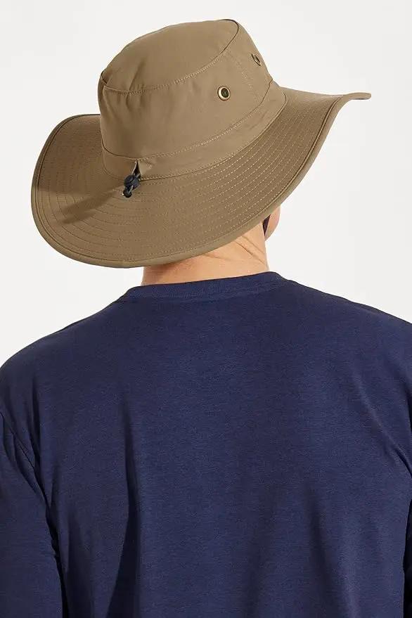 Men's Shapeable Wide Brim Hat - UPF 50 Sun Protection - Maximum Coverage on Your Next Adventure - Sun Fearless Leo Hat by GreenHaven Gardens