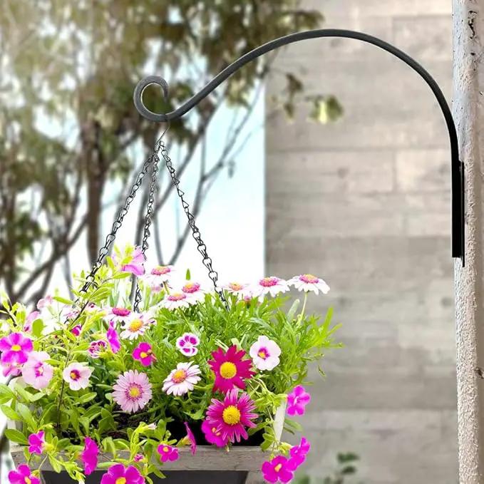 AJART Hanging Plant Hooks｜Plant Bracket Outdoor - Thicker More Durable Rust-Resistant, Heavy Duty Plant Bracket Outdoor (1 PC, 22") by GreenHaven Gardens