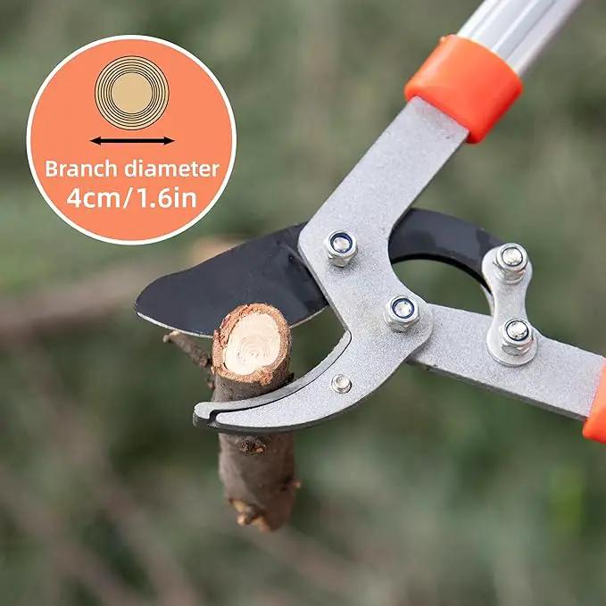 Heavy Duty Garden Lopper Pruning Shears, Aluminum Alloy or Carbon Steel, Tree Branch Cutter with Non-slip Handle, Labor-saving Gardening Tools, Yard, Orchard (Vigorously cut black steel) by GreenHaven Gardens