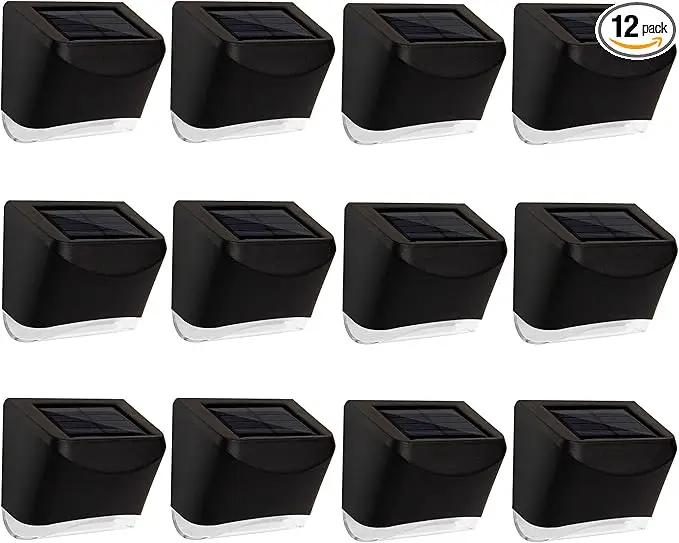 MAGGIFT 12 Pack Solar Deck Lights, Outdoor Solar Powered Fence Step Lights, Deck Lights Waterproof Outside Night Lights Decor for Steps Stairs Walkway Garden Fences Wall, Warm White by GreenHaven Gardens
