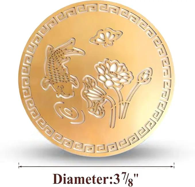 Copper Bird Bath Purification Disk, Water Wiggler for Bird Bath, Bird Bath Copper Disk, 1mm Reinforced 99% Pure Copper Cleaning Disk, Universal Fit for Outdoor Birdbaths, 4 Inch in Diameter (A) by GreenHaven Gardens