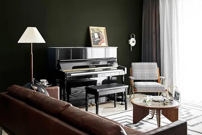 Dimoon 118''x17.7'' Green Peel and Stick Wallpaper Contact Paper Modern Self Adhesive Wall Paper Removable Renter Friendly Textured Solid Color Shelf Cabinet Vinyl Roll (118''x17.7'',Retro Green)