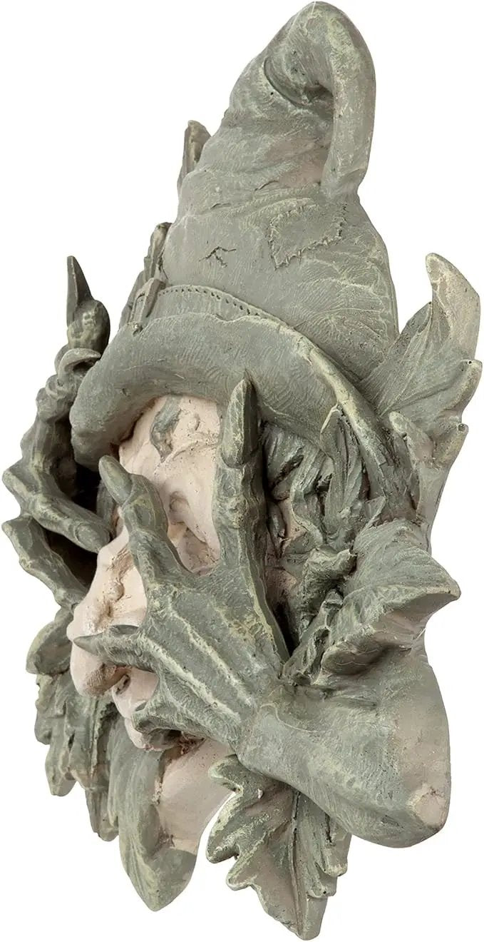 Design Toscano Poison Ivy Forest Witch Greenman Wall Hanging Sculpture, 15.5" Wx2 Dx9.5 H, two tone stone by GreenHaven Gardens