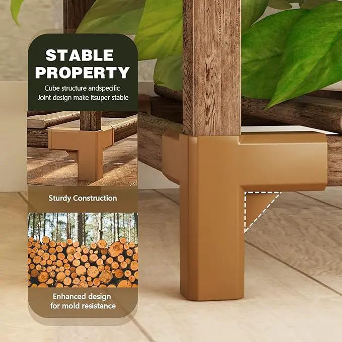 Bamworld 62 " Tall Plant Stand for Indoor Plants Outdoor Corner Plant Shelf Flower Stands for Living Room Balcony and Garden by GreenHaven Gardens