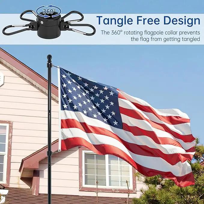 ZMTECH 10 FT Flag Pole with American Flag in Ground, Extra Thick Flag Pole Kit for Yard,Windproof Ground Flag Poles for Outside House Residential or Commercial（1 PACK） by GreenHaven Gardens