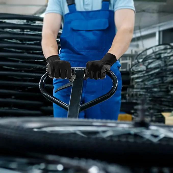 Evridwear Work Gloves with Grip Rubber Coated for Men Women Warehouse Mechanic,12 Pairs Bulk by GreenHaven Gardens
