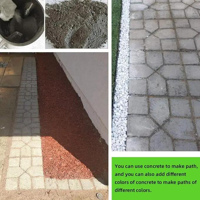CJGQ 15.7"x15.7"x1.57"Walk Maker Reusable Concrete Path Maker Molds Stepping Stone Paver (Square 2-Pack) by GreenHaven Gardens