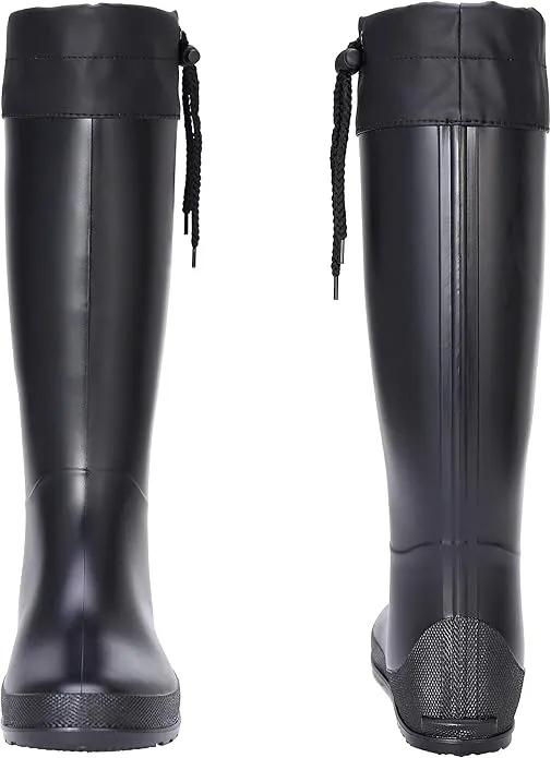 Asgard Packable Tall Rain Boots for Women Waterproof Rubber Garden Boots Ultra Lightweight Flat Mud Boots- NOT FOR WIDE CALF by GreenHaven Gardens