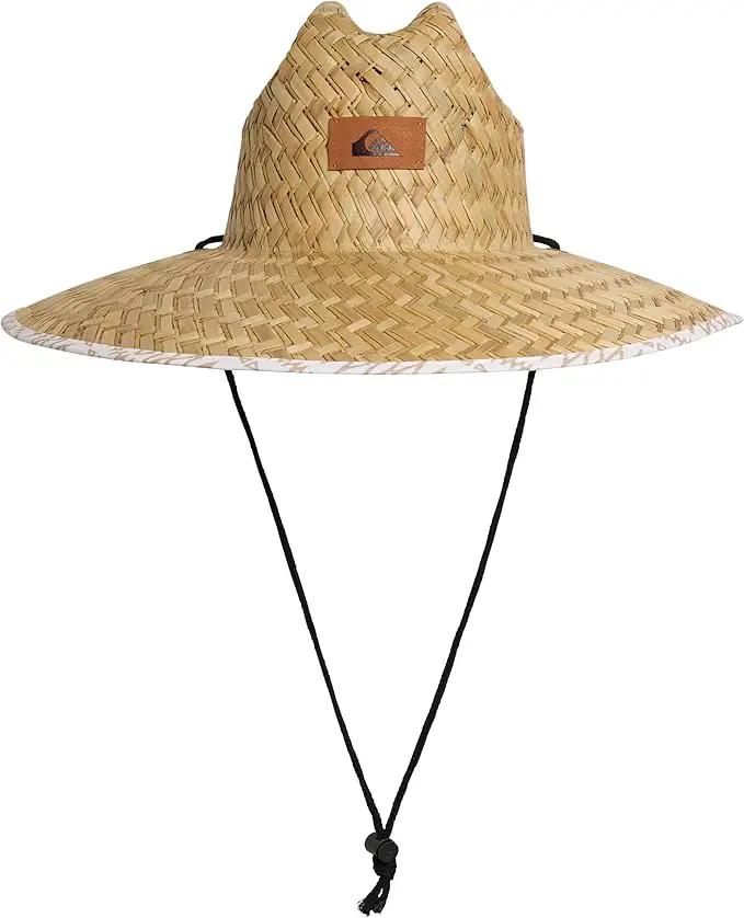 Quiksilver Men's Wide Brim Outdoor Lifeguard Straw Sun Hat by GreenHaven Gardens