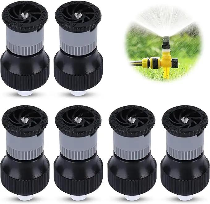 6PCS Lawn Sprinkler Garden Sprinkler, 360° Rotating Buried Spray Nozzle Large Area Coverage Automatic Lawn Sprinkler Heads G1/2 Female Thread Adjusted Watering Sprinkler for Lawn Yard Garden Planter by GreenHaven Gardens