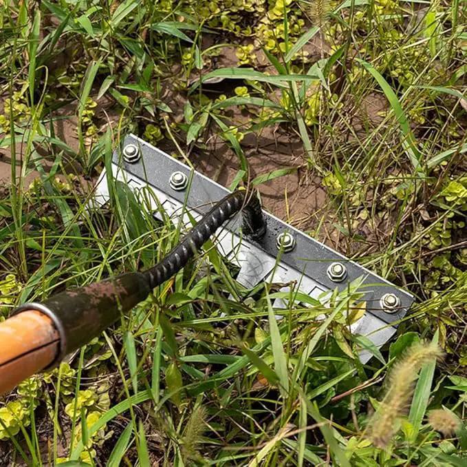 Gardening Hand Weeder Tool,Manual Weeder Tool with Detachable Blades, 4 Sizes High Carbon Steel Dual-Edge Design for Farm Garden Lawn Weed Removal, Soil Cultivation & Root Extraction (7 Tines) by GreenHaven Gardens