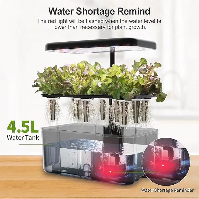 Hydroponics Growing System Indoor Garden, 8 Pods Indoor Herb Garden Kit Countertop with LED Grow Light Quiet Smart Water Pump for Home Kitchen Office, Gift Ideas for Women Men by GreenHaven Gardens