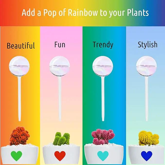 LGL Plant Watering Globes - Automatic Self Watering Globes. Decorative Self Watering Planter Inserts Made From Hand-Blown Durable Glass. Self Watering Spikes to Support Plant Health. 2 Pack, Medium. by GreenHaven Gardens
